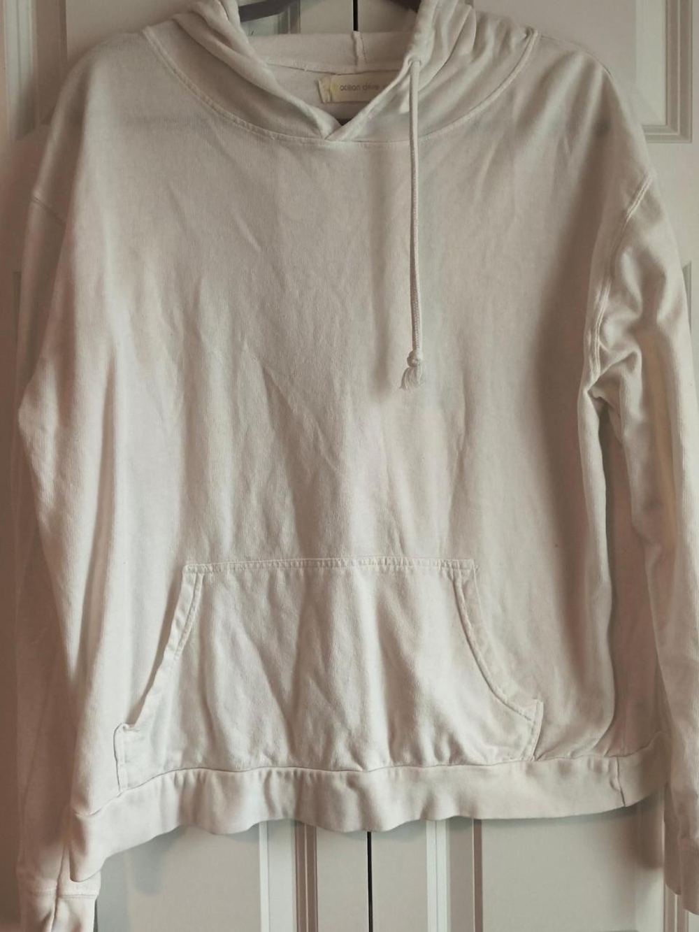 Ocean Drive White Pull-On Hooded Sweater